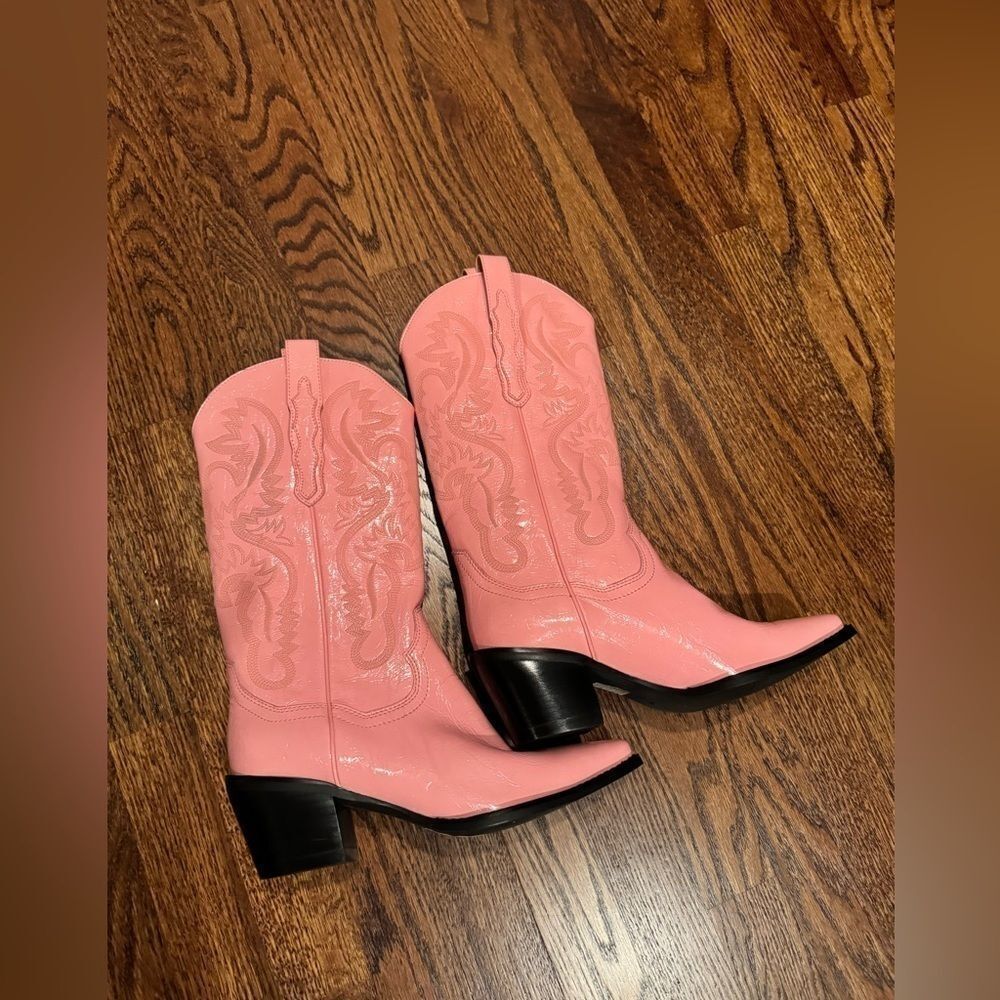 Free People Jeffrey Campbell Dagget Western Boots Soft Pink Free People size 7.5 - Picture 6 of 7